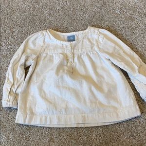Baby Gap Ivory Metallic top